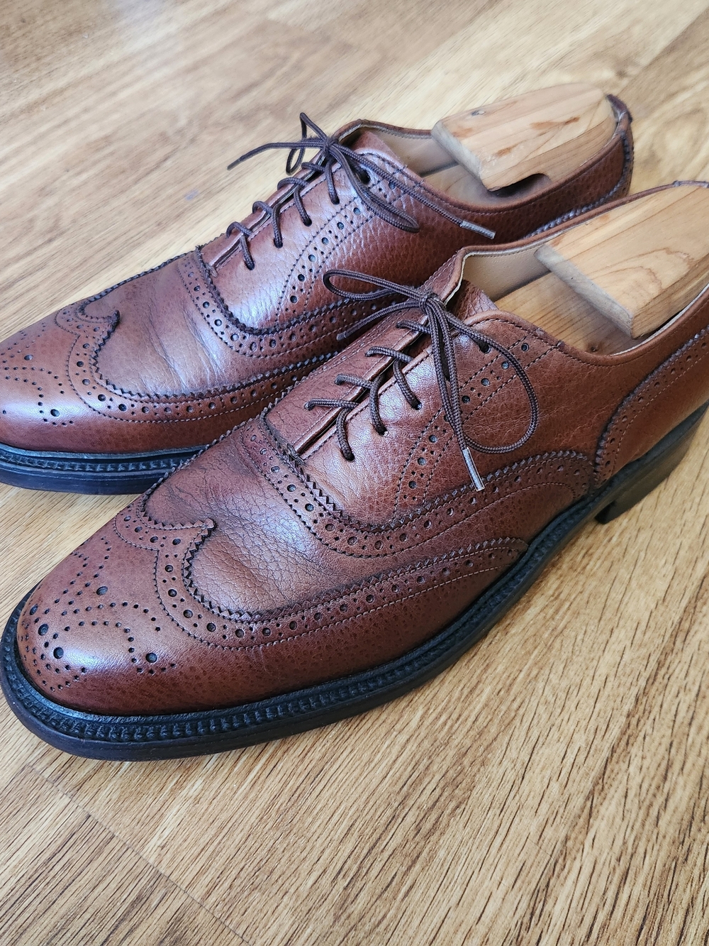 Hartt Wingtip Brogues Oxhide Leather 8.5 US